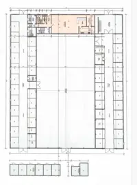Grundriss Stallungen und Reithalle