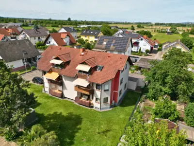 Charmante 3,5-Zimmer-Erdgeschosswohnung mit Klimaanlage, Balkon und Gartenzugang, 77975 Ringsheim, Erdgeschosswohnung